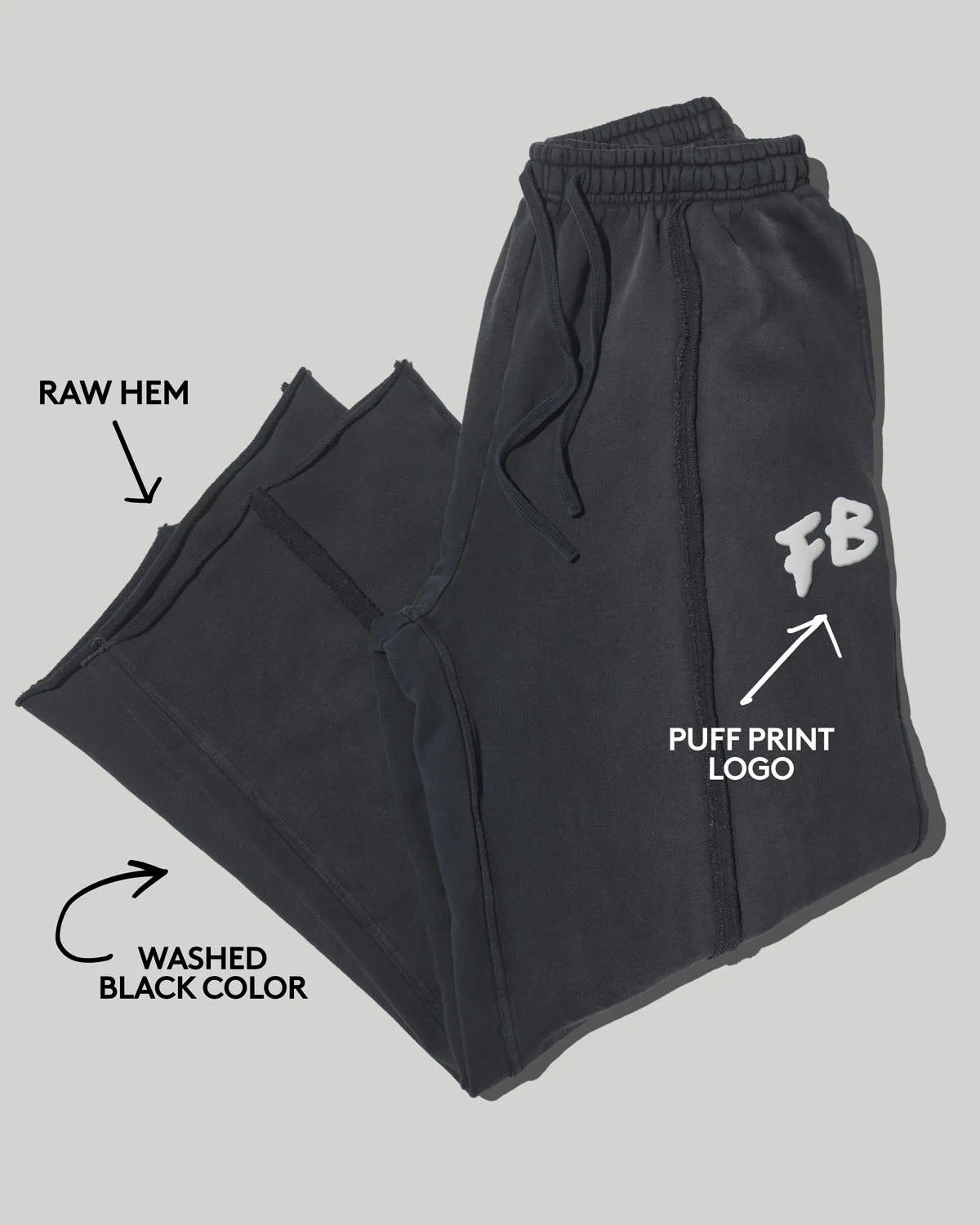 Fenty Beauty Oversized Unisex Straight Leg Sweatpants — L - Image 3